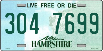 NH license plate 3047699