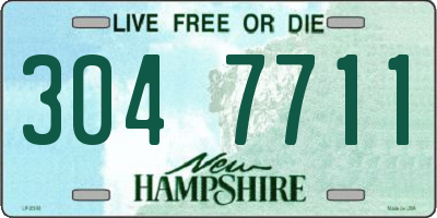 NH license plate 3047711