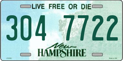 NH license plate 3047722