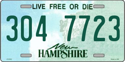 NH license plate 3047723