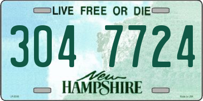 NH license plate 3047724
