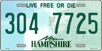 NH license plate 3047725