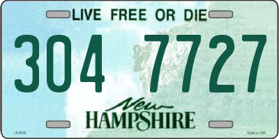NH license plate 3047727