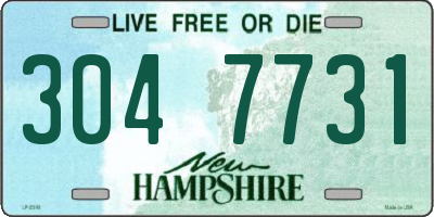 NH license plate 3047731