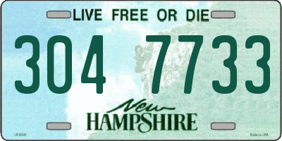 NH license plate 3047733