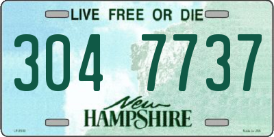 NH license plate 3047737