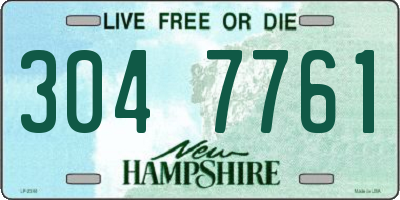 NH license plate 3047761