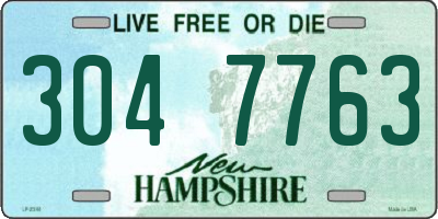 NH license plate 3047763