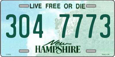 NH license plate 3047773