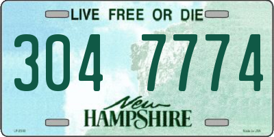NH license plate 3047774
