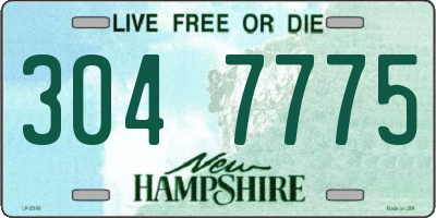NH license plate 3047775