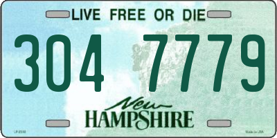 NH license plate 3047779