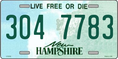 NH license plate 3047783