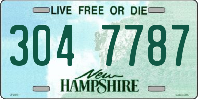 NH license plate 3047787