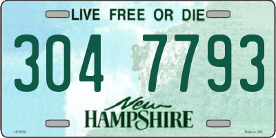 NH license plate 3047793