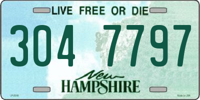 NH license plate 3047797