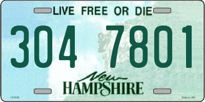 NH license plate 3047801