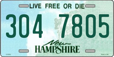 NH license plate 3047805