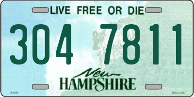 NH license plate 3047811