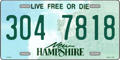 NH license plate 3047818