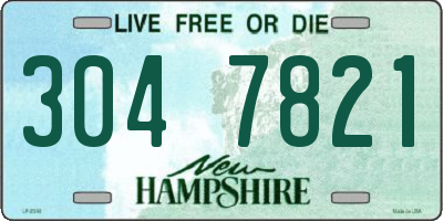 NH license plate 3047821