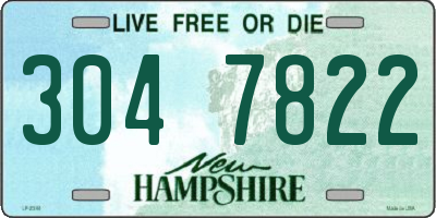NH license plate 3047822