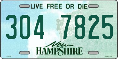 NH license plate 3047825