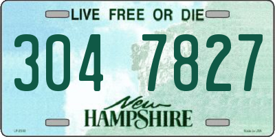 NH license plate 3047827