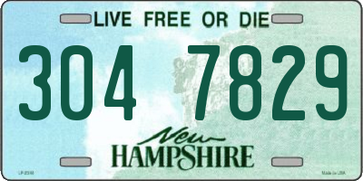 NH license plate 3047829