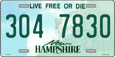 NH license plate 3047830