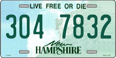 NH license plate 3047832