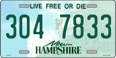 NH license plate 3047833