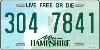 NH license plate 3047841