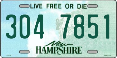 NH license plate 3047851