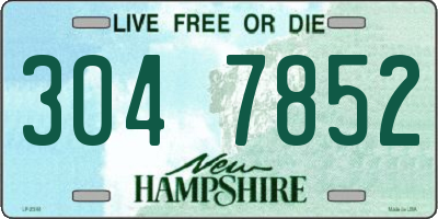 NH license plate 3047852