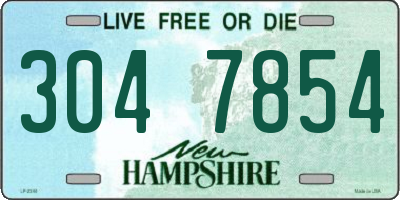 NH license plate 3047854