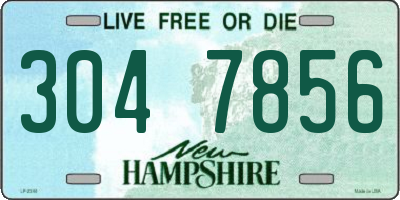 NH license plate 3047856