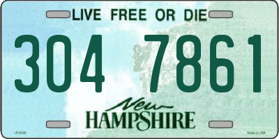 NH license plate 3047861