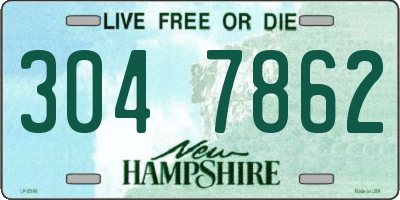 NH license plate 3047862