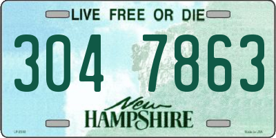 NH license plate 3047863