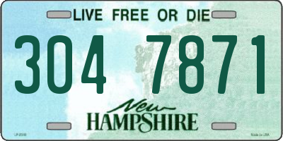 NH license plate 3047871
