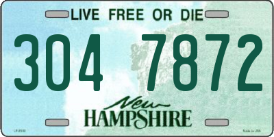NH license plate 3047872