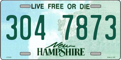 NH license plate 3047873