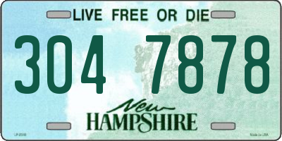 NH license plate 3047878
