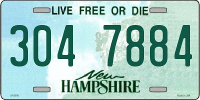 NH license plate 3047884