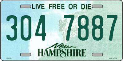 NH license plate 3047887