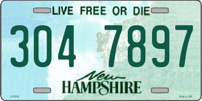 NH license plate 3047897
