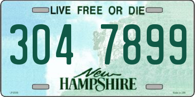 NH license plate 3047899