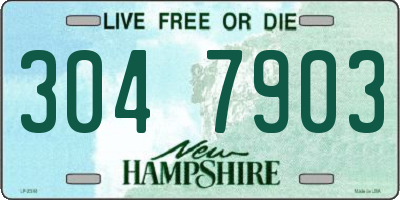 NH license plate 3047903