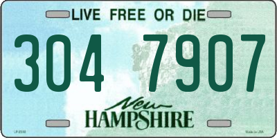 NH license plate 3047907